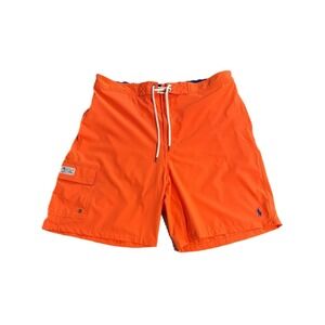 Polo Ralph Lauren Swim Trunks Mens XXL Orange Classic Board Short Mesh Lined 2XL